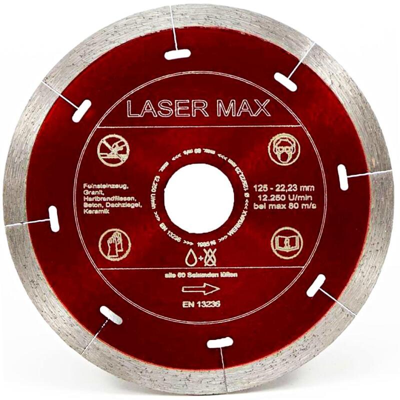 Uniwersal Diamantscheibe 125mm für Granit Naturstein Keramik Marmor Ø 125 x 1,2 mm x 23 mm Diamanttrennscheibe Uniwersal Diamantscheibe 125mm für Granit Naturstein Keramik Marmor Ø 125 x 1,2 mm x 23 mm Diamanttrennscheibe